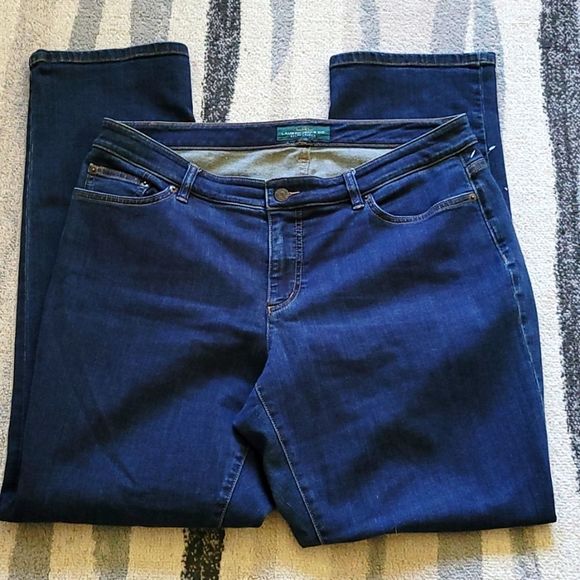 Nwot Ralph Lauren Low Rise Modern Straight Curvy Jeans - Picture 3 of 4